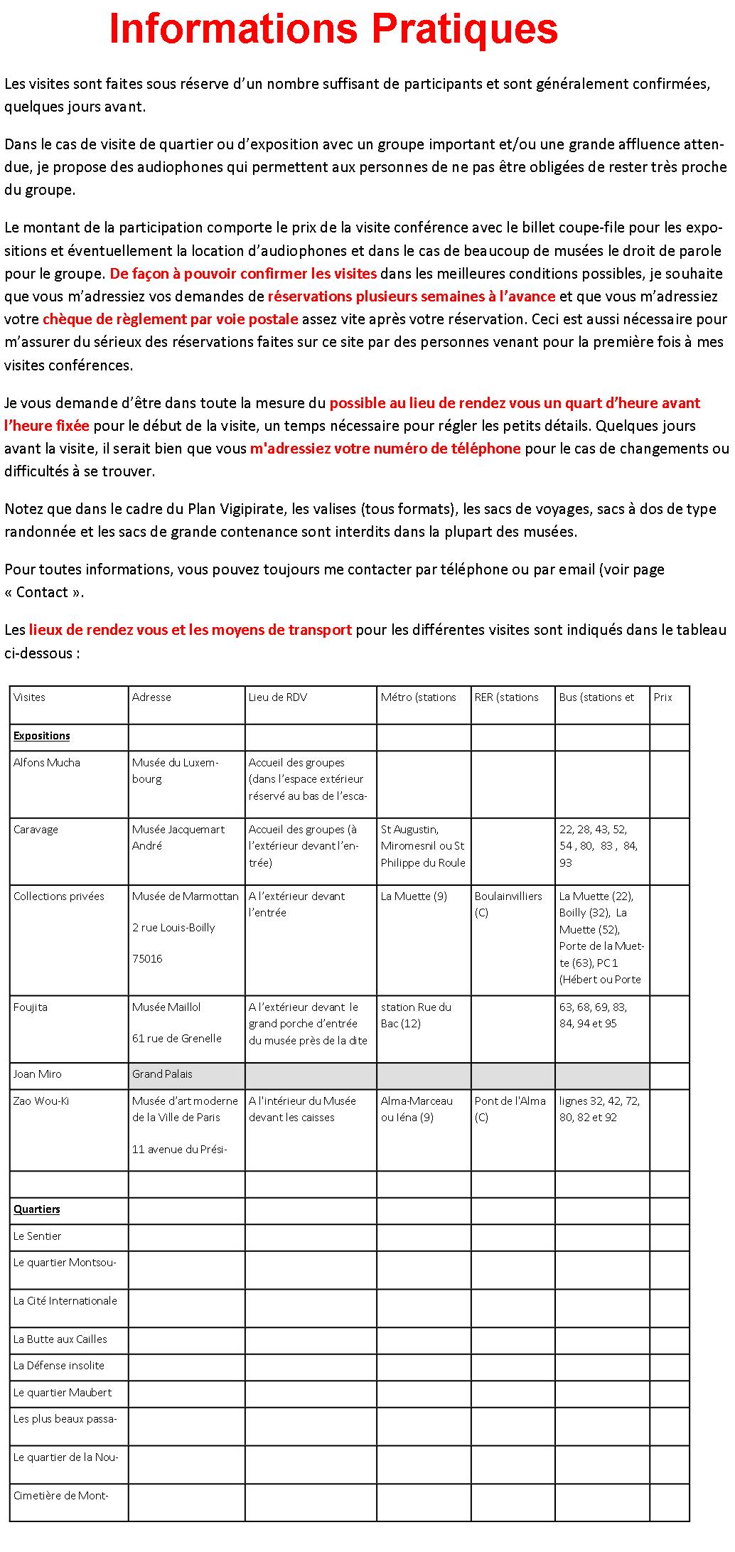 gallery/informations pratiques